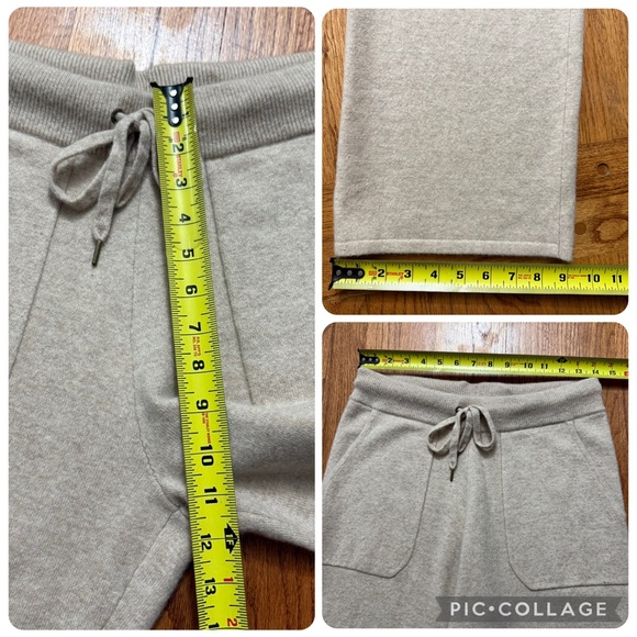 Garnet Hill Washable Cashmere Essential Pants in Tan size S - Picture 12 of 13